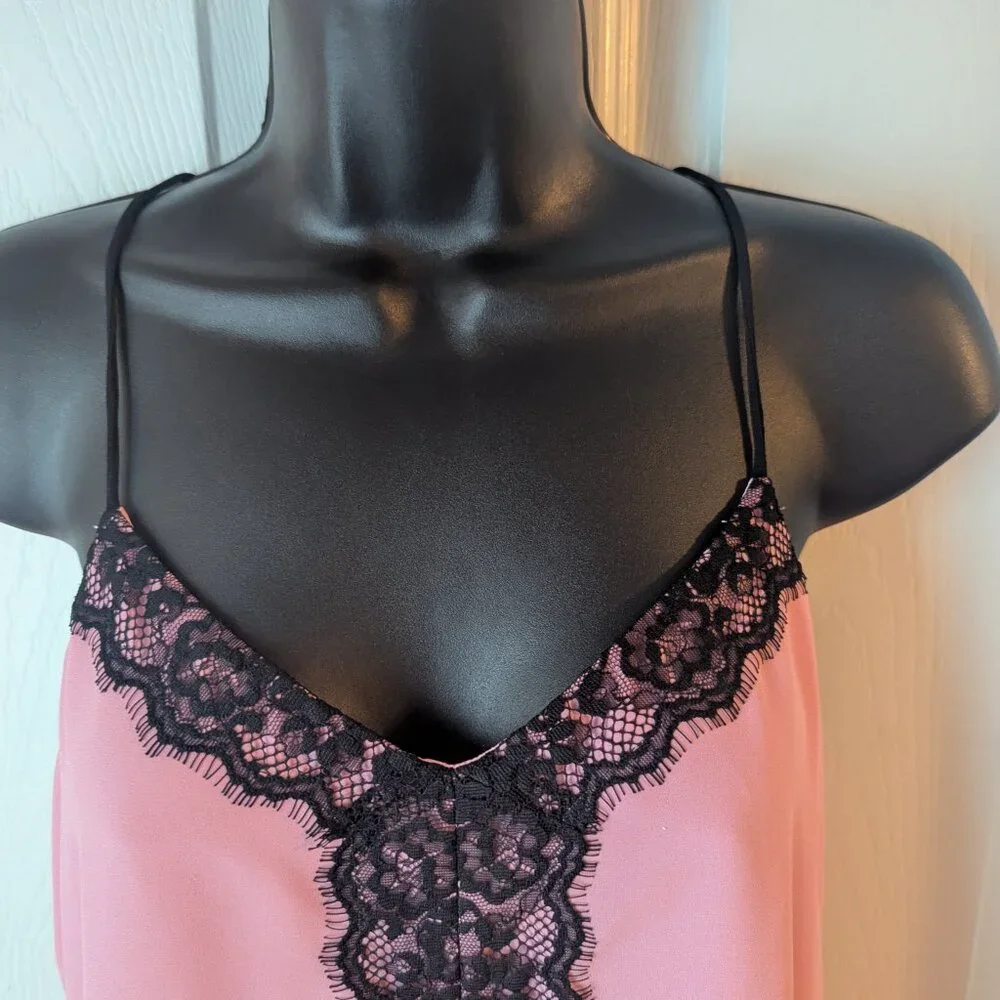 Express pink and black lace top - small - Picture 4 of 6